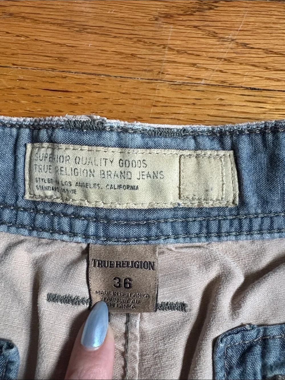 True Religion - Men's Khaki Cargo Shorts